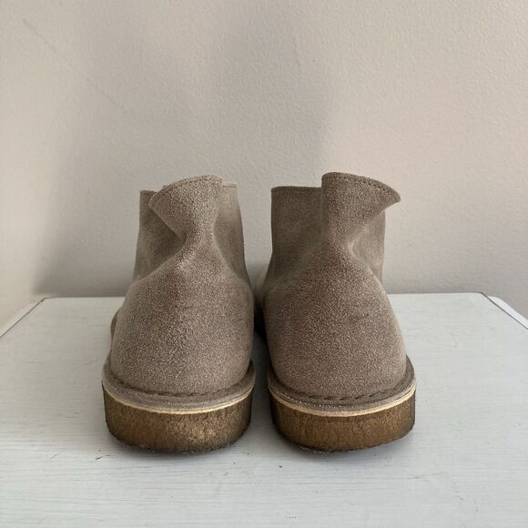 Clarks Mens Desert Chukka Boots Tan Suede Leather Chukka Boots Size 13 Lace Up - Picture 9 of 12